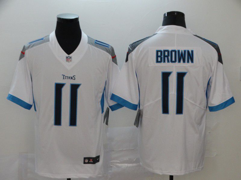 Men Tennessee Titans #11 Brown White New Nike Vapor Untouchable Limited NFL Jersey